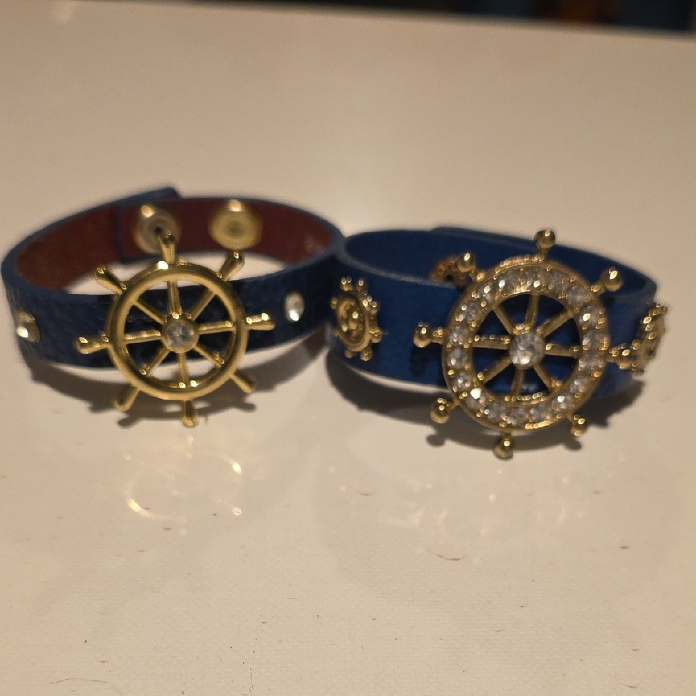 Nautical Blue and Gold Bracelets